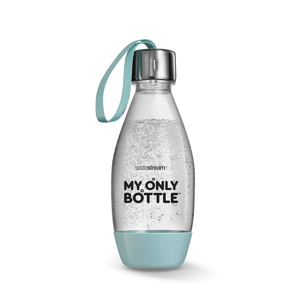 בקבוק פלסטיק אישי בצבע תכלת בנפח 0.5 ליטר* - מתאים לשימוש במדיח sodastream
