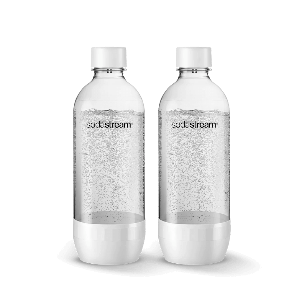 צמד בקבוקי פלסטיק לבנים (פט) בנפח 1 ליטר* sodastream