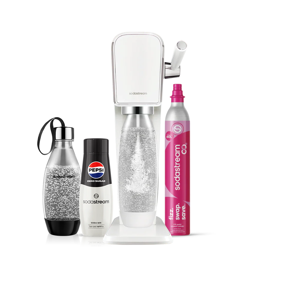 מכשיר סודהסטרים ®ART
משלוח חינם ברכישה מעל 249 ₪
משלוח עד הבית בתוך 5 ימי עסקים
אחריות של שנה למכשיר