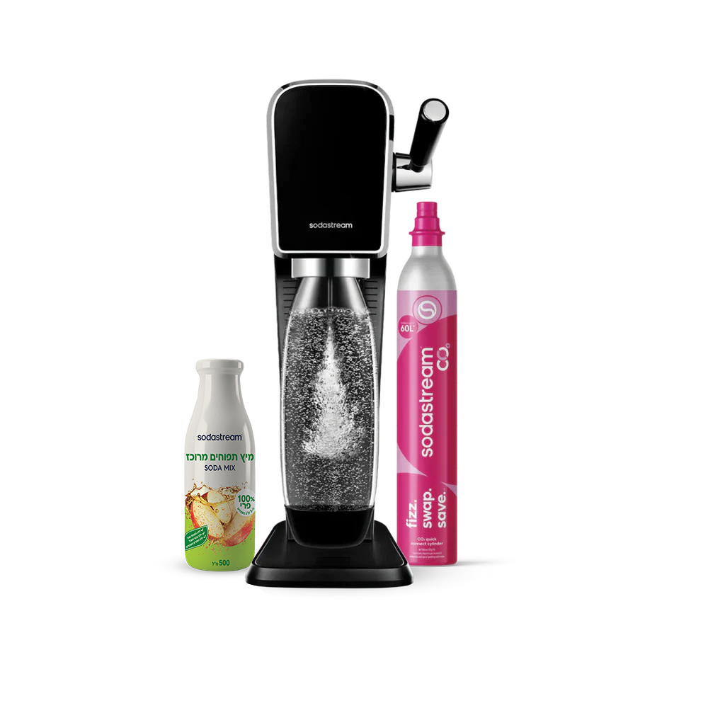 מכשיר סודהסטרים ®ART
משלוח חינם ברכישה מעל 249 ₪
משלוח עד הבית בתוך 5 ימי עסקים
אחריות של שנה למכשיר