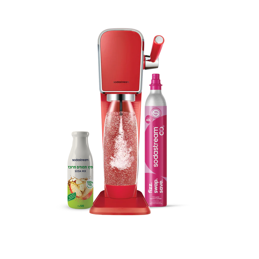 מכשיר סודהסטרים ®ART
משלוח חינם ברכישה מעל 249 ₪
משלוח עד הבית בתוך 5 ימי עסקים
אחריות של שנה למכשיר