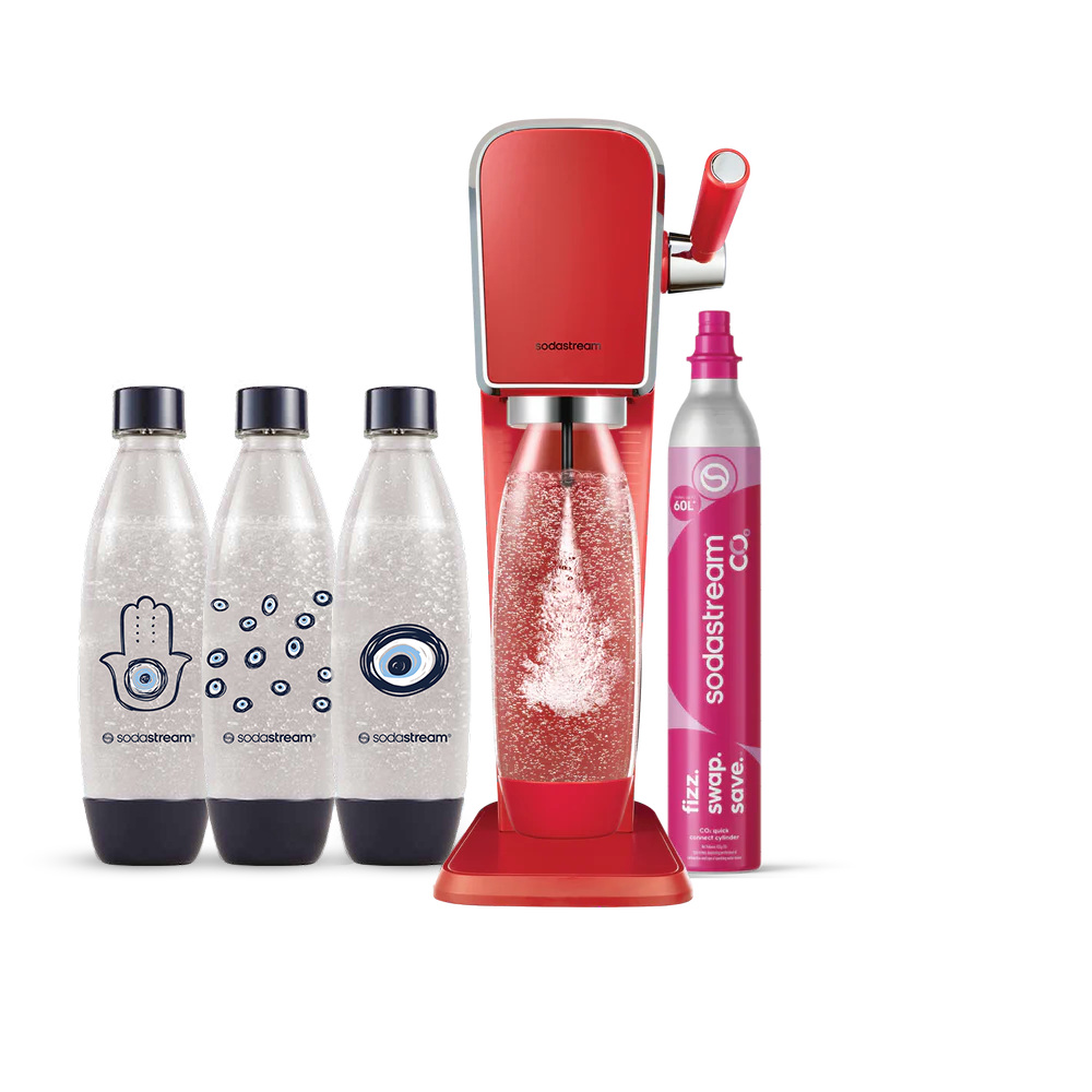 מכשיר סודהסטרים ®ART
משלוח חינם ברכישה מעל 249 ₪
משלוח עד הבית בתוך 5 ימי עסקים
אחריות של שנה למכשיר