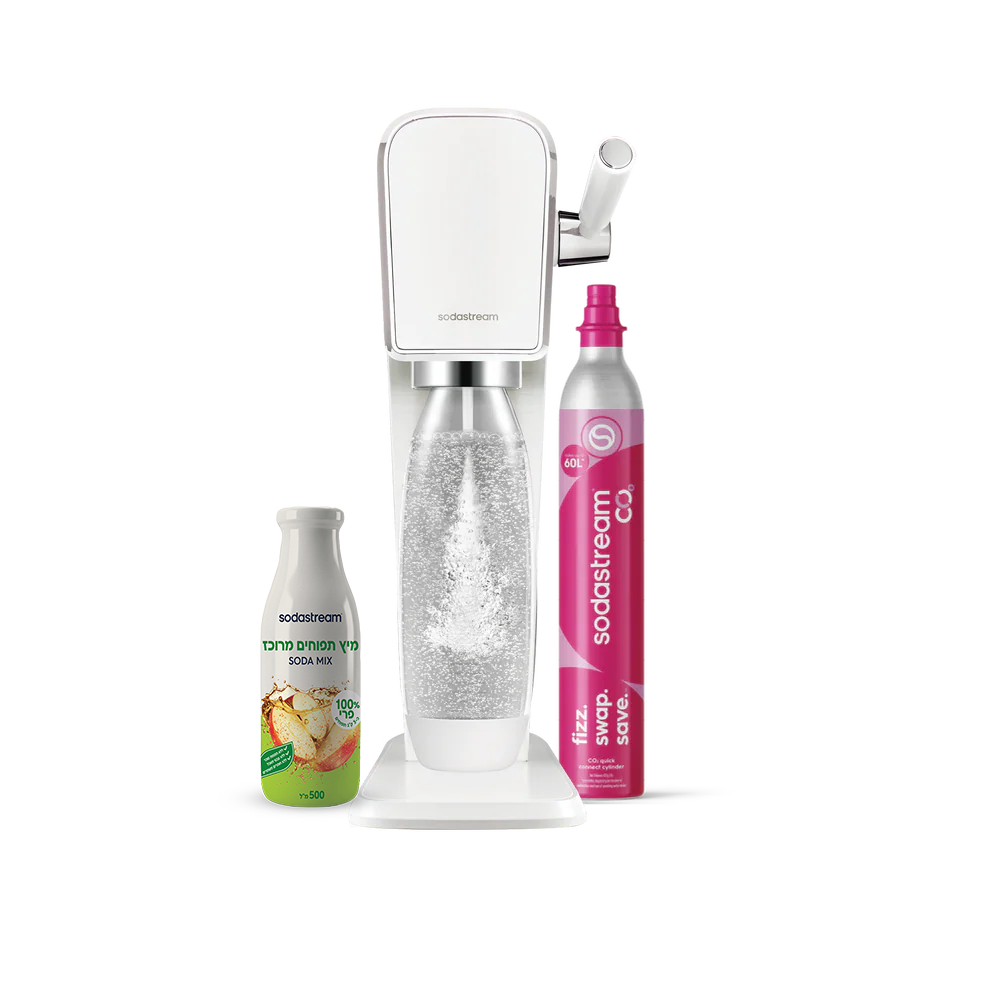 מכשיר סודהסטרים ®ART
משלוח חינם ברכישה מעל 249 ₪
משלוח עד הבית בתוך 5 ימי עסקים
אחריות של שנה למכשיר