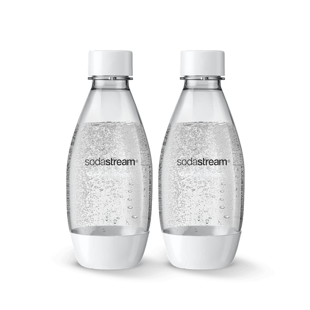 צמד בקבוקי פלסטיק אישיים בנפח 0.5 ליטר* בצבע לבן sodastream