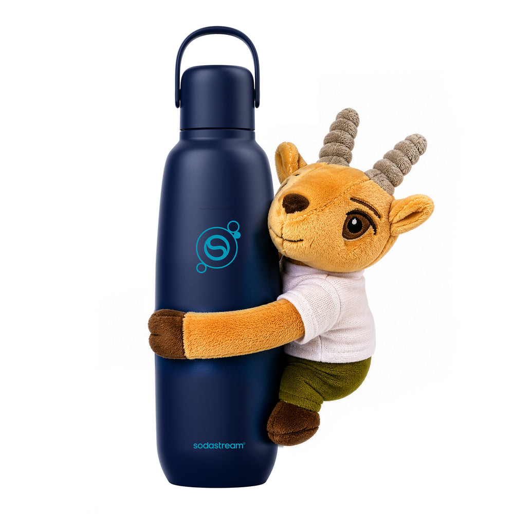 בקבוק הגזה תרמי FIZZ & GO® Stainless Steel בצבע כחול כהה בנפח 0.9 ליטר* - ארצי היעל
