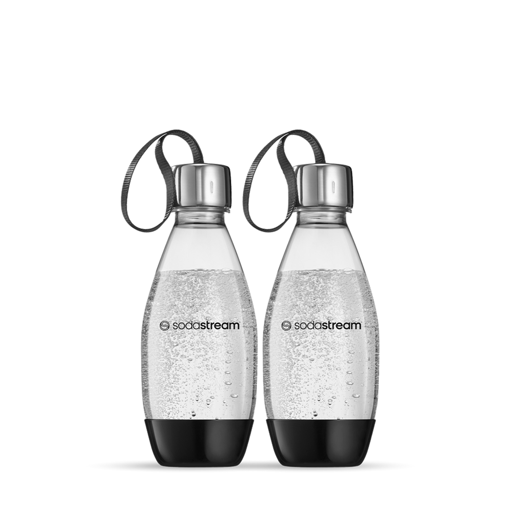 צמד בקבוקי הגזה אישיים מפלסטיק לשימוש רב פעמי בנפח 0.5 ליטר*