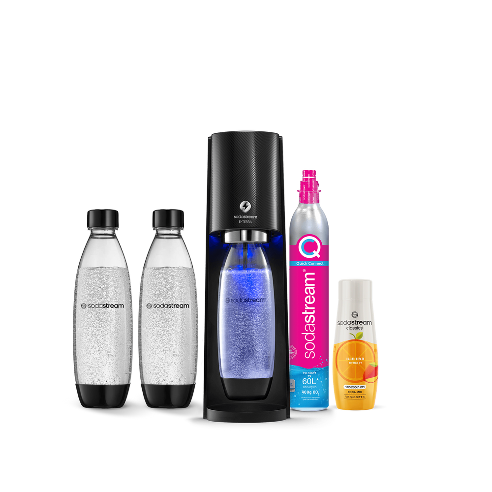 מכשיר סודהסטרים ®E-TERRA
משלוח חינם ברכישה מעל 249 ₪
משלוח עד הבית בתוך 5 ימי עסקים
אחריות של שנה למכשיר