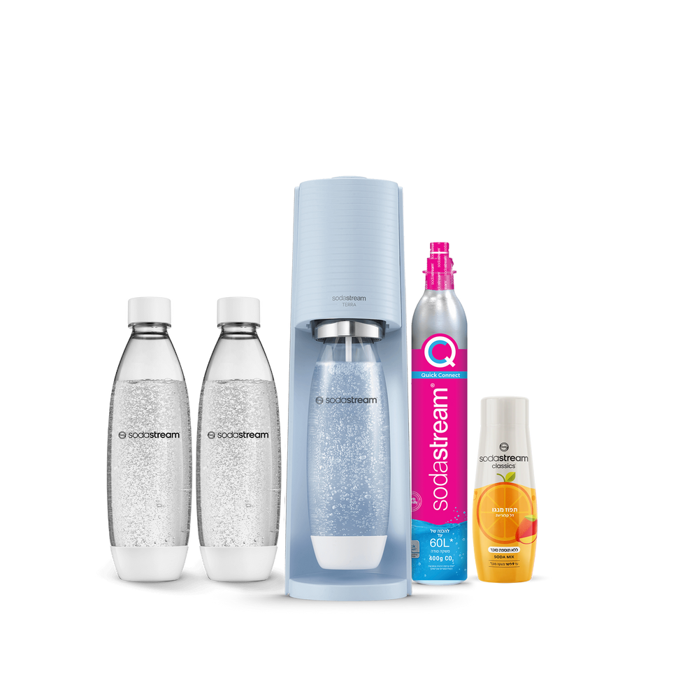 מכשיר סודהסטרים ®TERRA
משלוח חינם ברכישה מעל 249 ₪
משלוח עד הבית בתוך 5 ימי עסקים
אחריות של שנה למכשיר