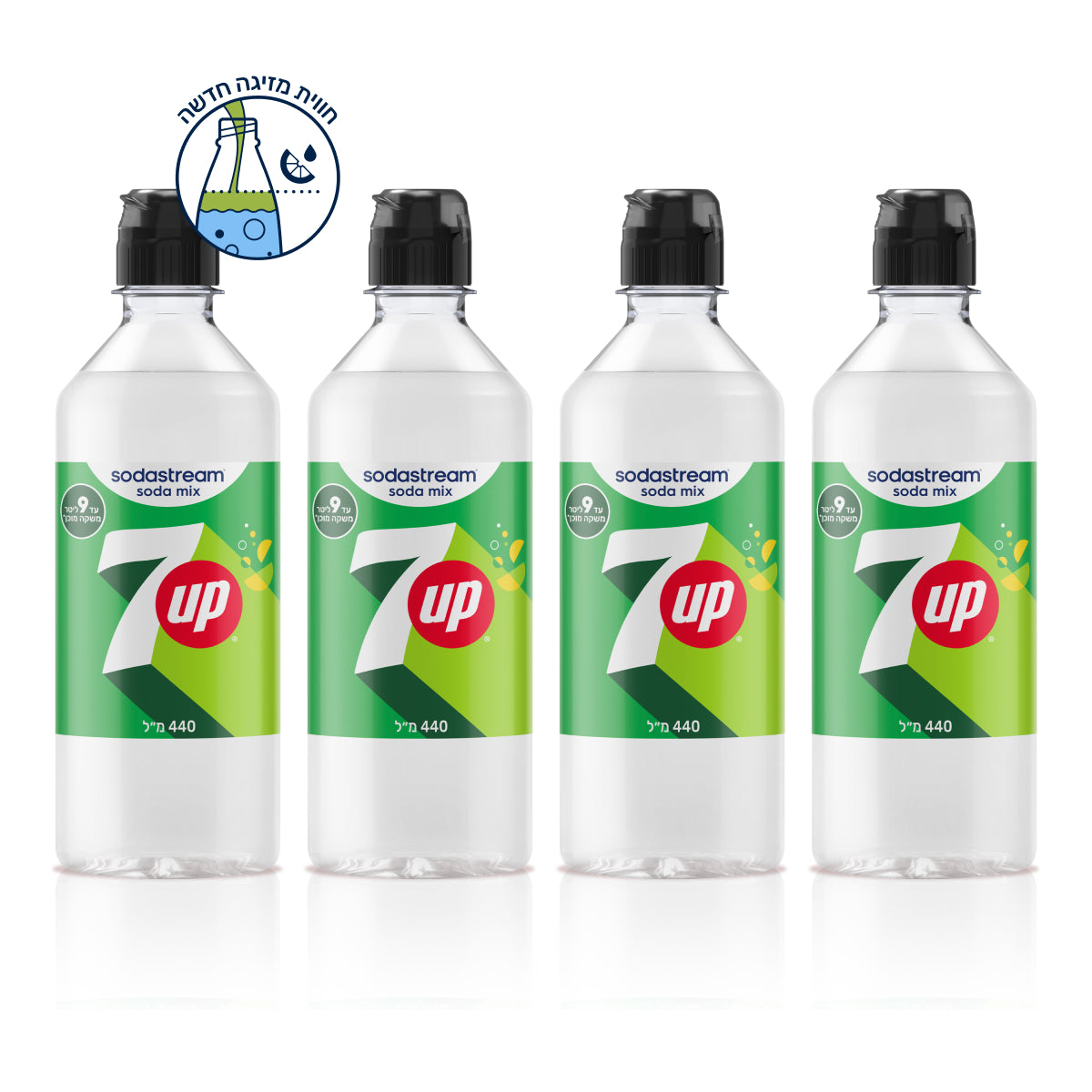 מארז 7UP® משתלם 3+1 sodastream