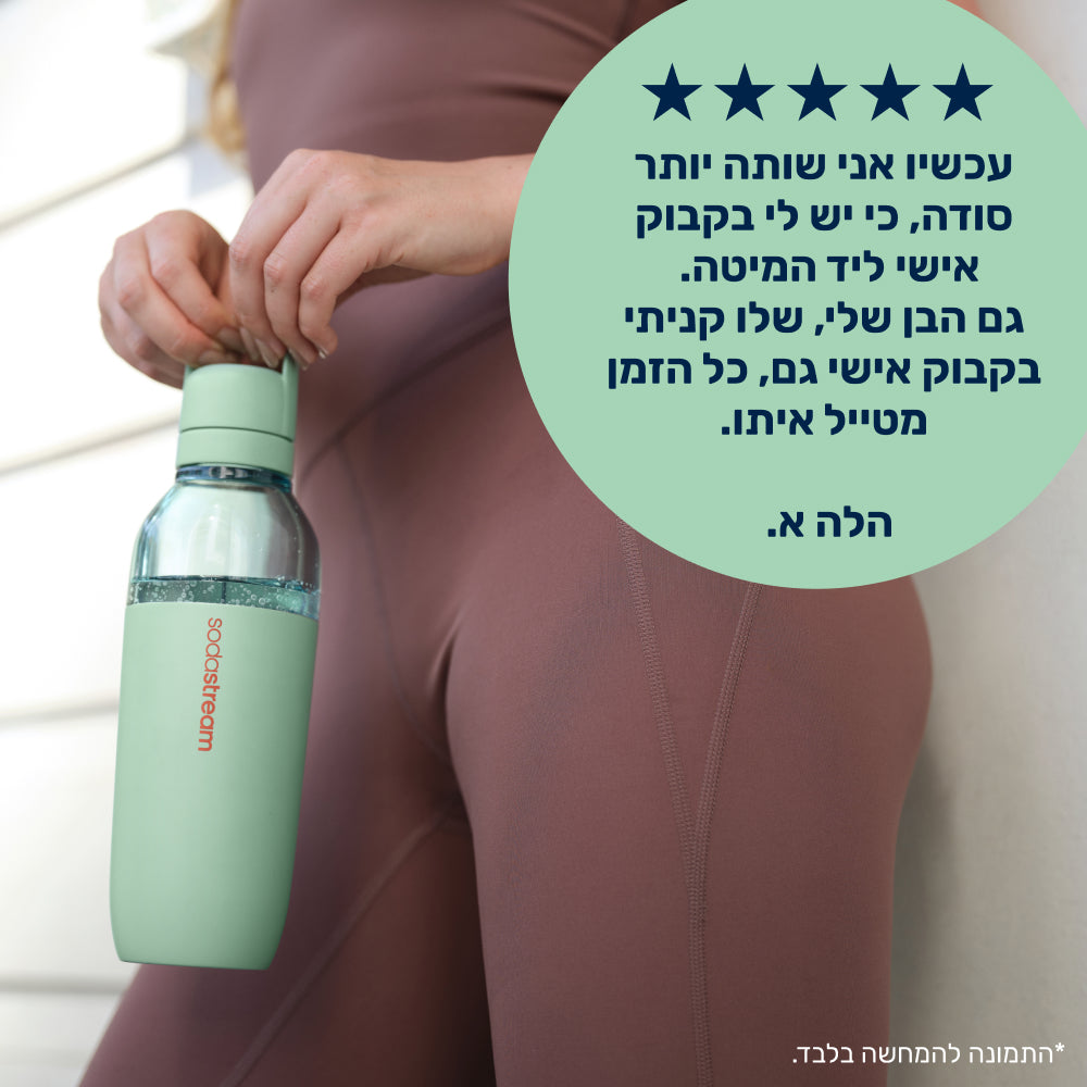 Fizz & Go® Easy Mix - בקבוק הגזה בצבע ירוק מנטה בנפח 0.71 ליטר* – 2
