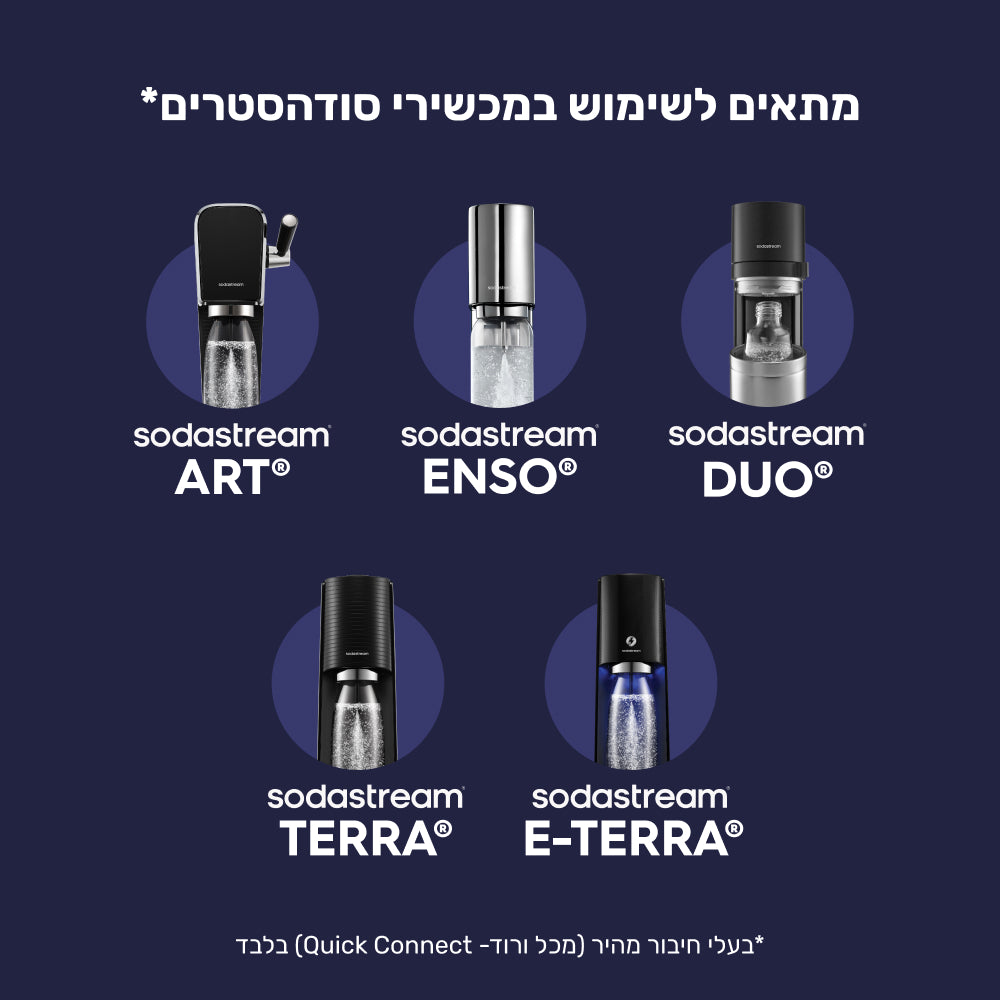 FIZZ & GO® Stainless Steel - בקבוק הגזה תרמי בצבע שחור בנפח 0.9 ליטר* – 7