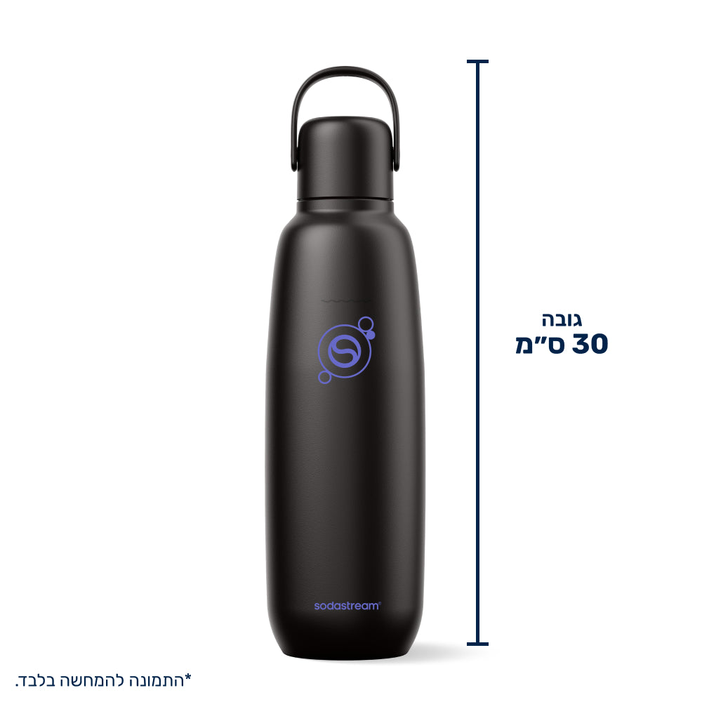 FIZZ & GO® Stainless Steel - בקבוק הגזה תרמי בצבע שחור בנפח 0.9 ליטר* – 8