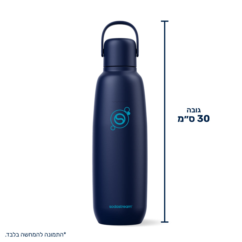 FIZZ & GO® Stainless Steel - בקבוק הגזה תרמי בצבע כחול כהה בנפח 0.9 ליטר* – 8