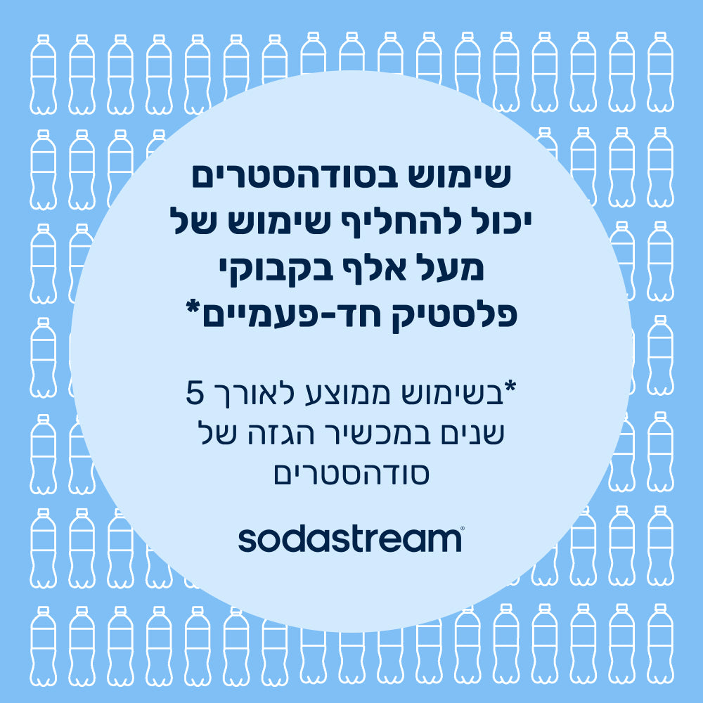 FIZZ & GO® Stainless Steel - בקבוק הגזה תרמי בצבע תכלת בנפח 0.9 ליטר* – 4