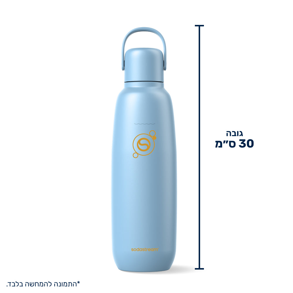 FIZZ & GO® Stainless Steel - בקבוק הגזה תרמי בצבע תכלת בנפח 0.9 ליטר* – 8