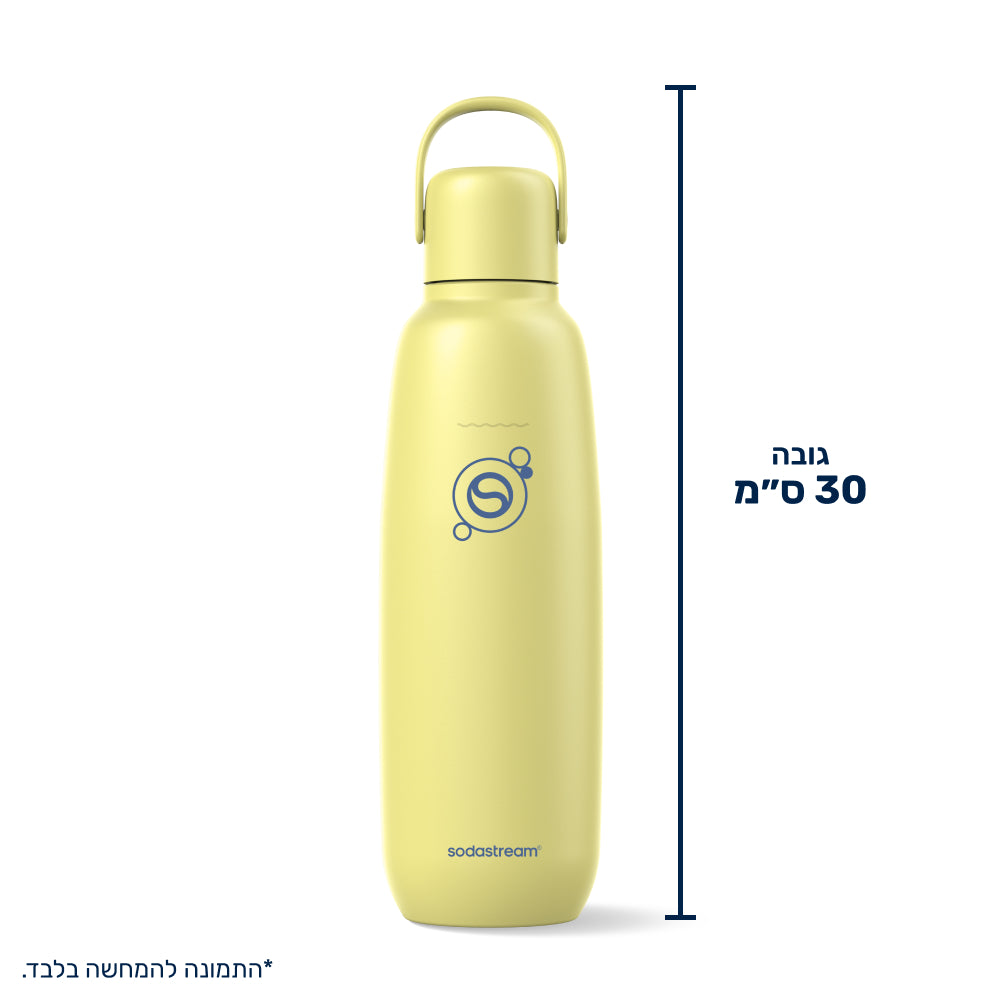 FIZZ & GO® Stainless Steel - בקבוק הגזה תרמי בצבע צהוב בנפח 0.9 ליטר* – 8