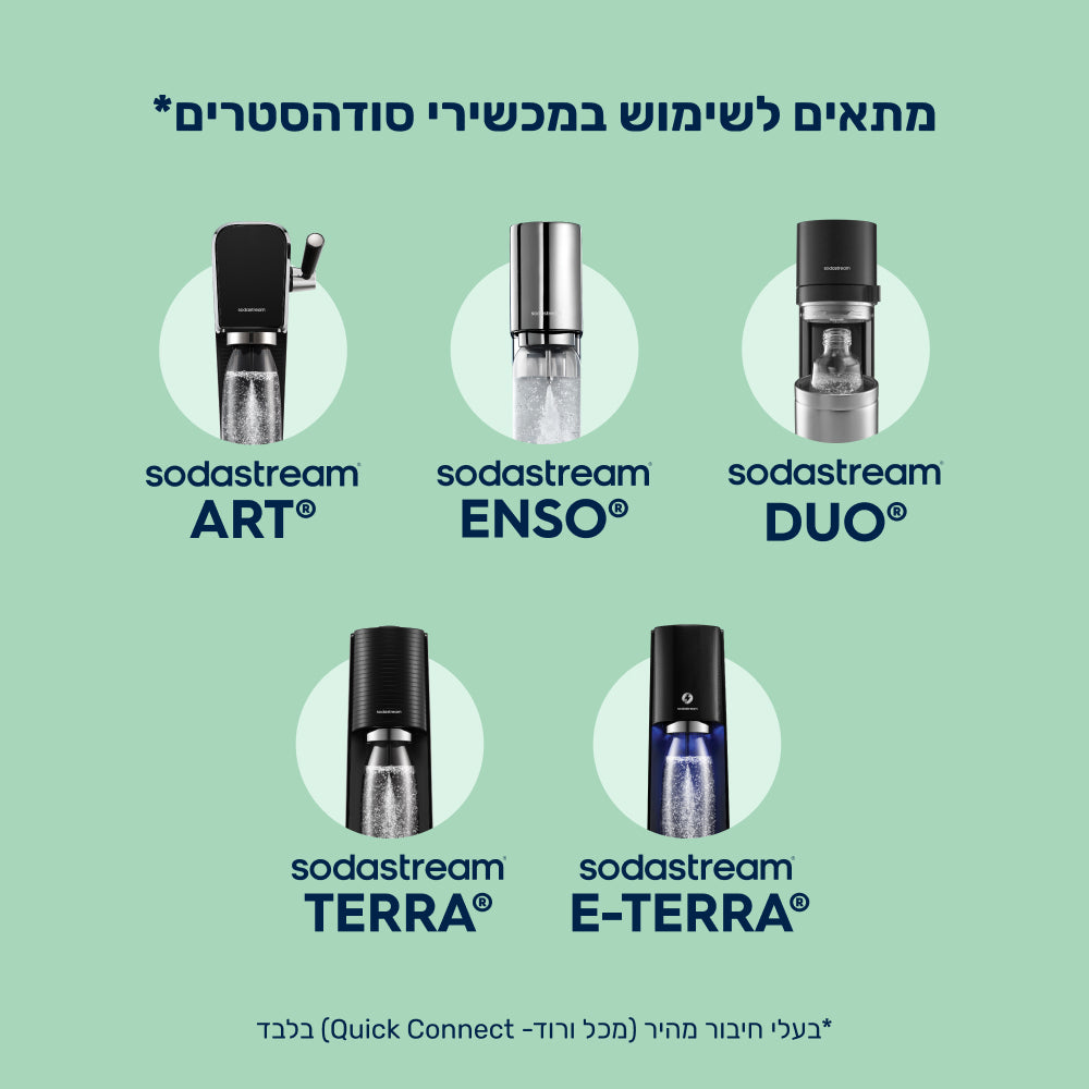FIZZ & GO® Stainless Steel - בקבוק הגזה תרמי בצבע ירוק מנטה בנפח 0.9 ליטר* – 7
