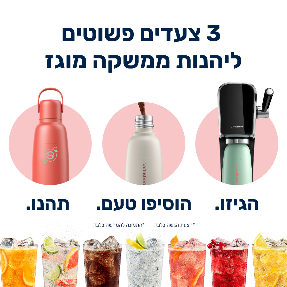 FIZZ & GO® Stainless Steel - בקבוק הגזה תרמי בצבע כתום בנפח 0.9 ליטר* – 6