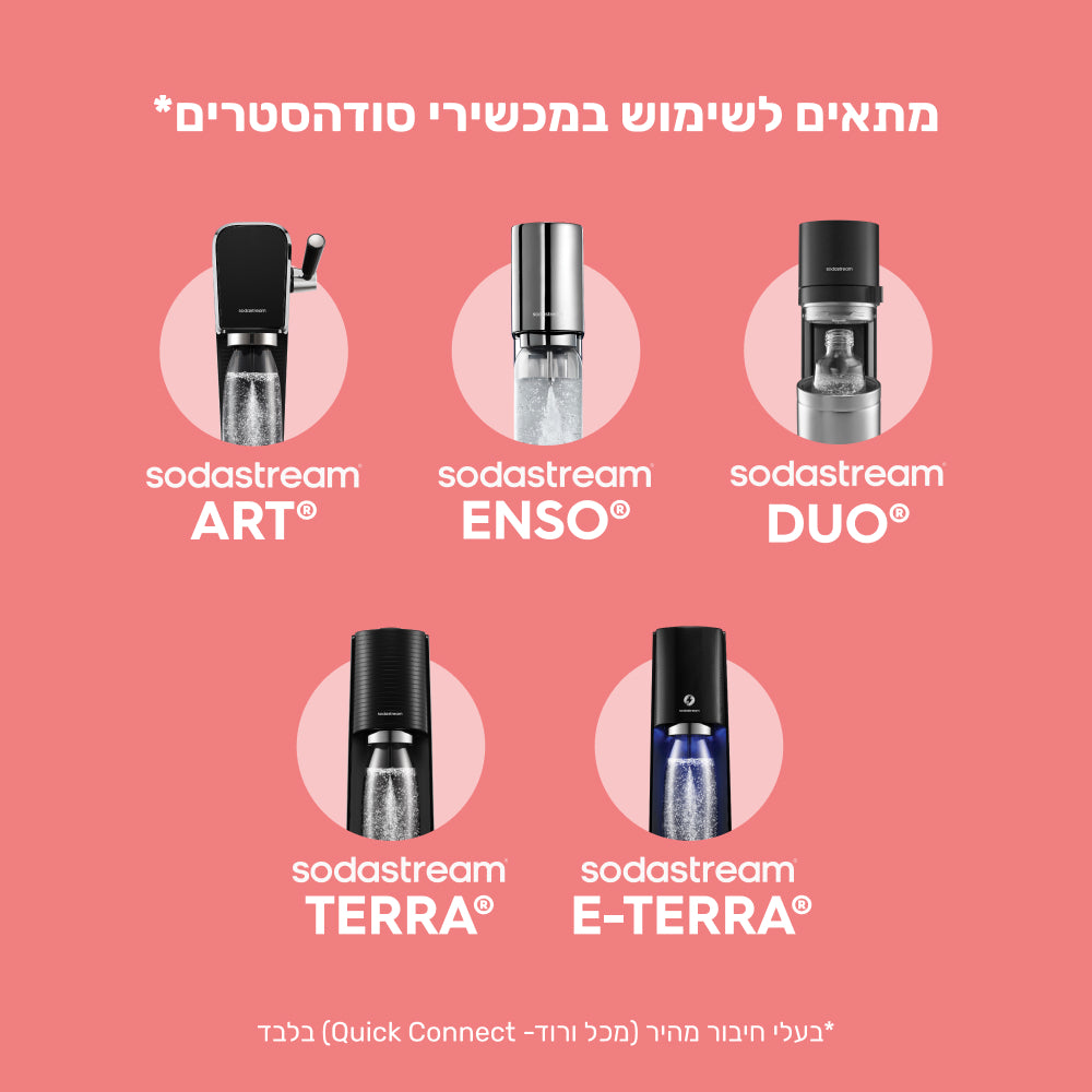 FIZZ & GO® Stainless Steel - בקבוק הגזה תרמי בצבע כתום בנפח 0.9 ליטר* – 7