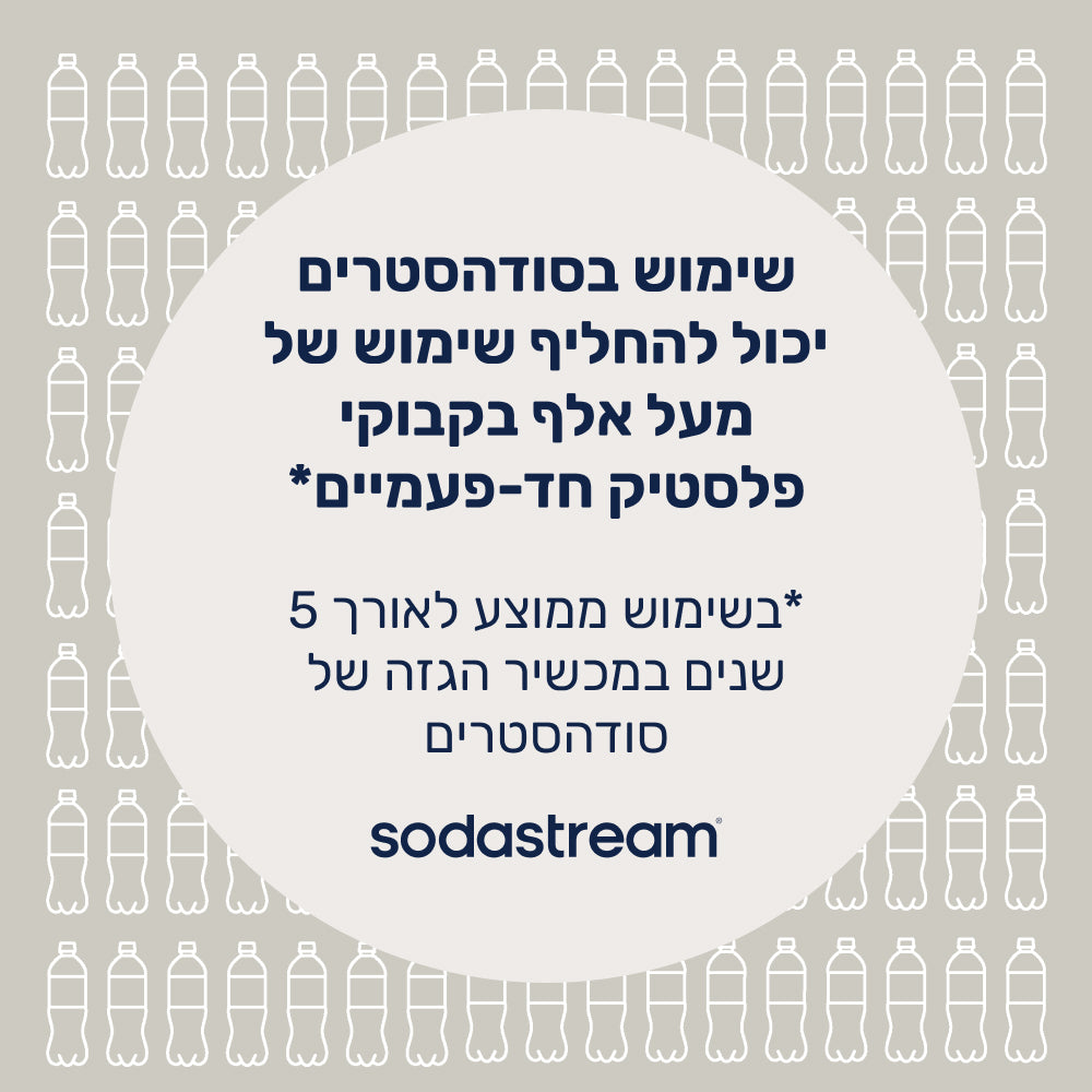 FIZZ & GO® Stainless Steel - בקבוק הגזה תרמי בצבע חול ים בנפח 0.9 ליטר* – 4