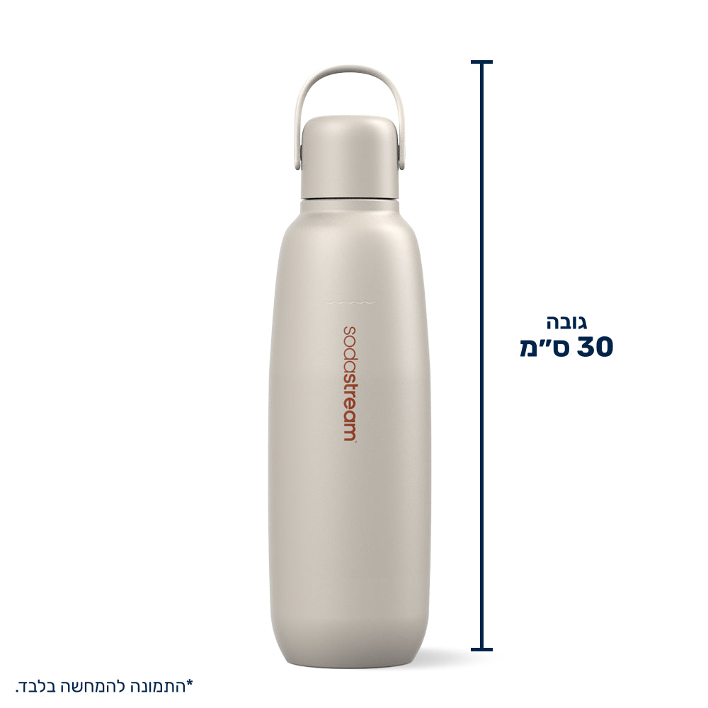 FIZZ & GO® Stainless Steel - בקבוק הגזה תרמי בצבע חול ים בנפח 0.9 ליטר* – 8