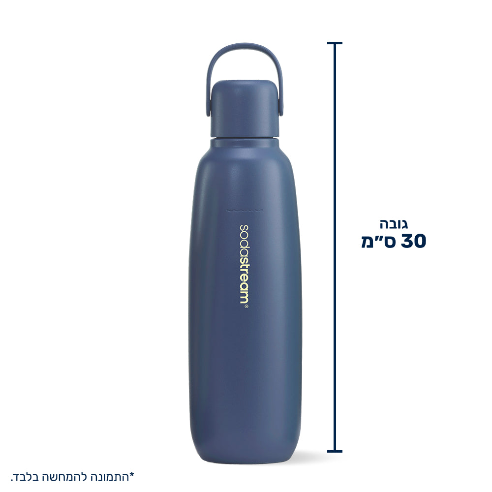 FIZZ & GO® Stainless Steel - בקבוק הגזה תרמי בצבע כחול סערה בנפח 0.9 ליטר* – 8
